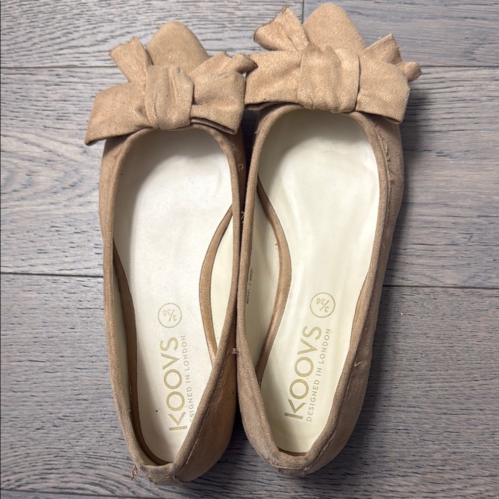 Women's Brown Bow Flats